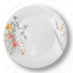 Talerz deserowy śniadaniowy Tulya 19cm z kwiatami