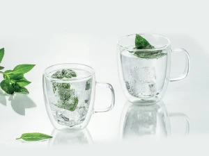 Szklanki termiczne 2szt z podwójną ścianką 250ml MIA wewnątrz lemoniada