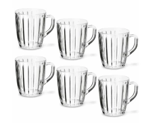 Komplet 6 szklanek kubków z uchem Ruta Tadar 250 ml