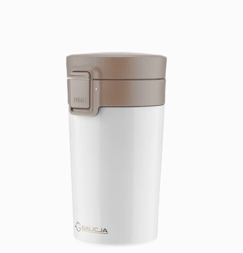 Kubek termiczny bidon termos ALICIA stal 300 ml beżowy