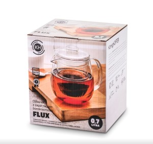 Dzbanek szklany z zaparzaczem Konighoffer Flux 700 ml w opakowaniu
